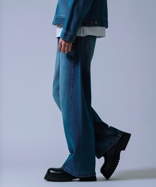 NULL（ヌル）の「【nl】【Unisex】ワイド フレア デニムパンツ（デニムパンツ・メンズ・ブラック/ブルー/サックスブルー/ブラック系・X-LARGE/LARGE/MEDIUM/SMALL）」の18枚目の写真