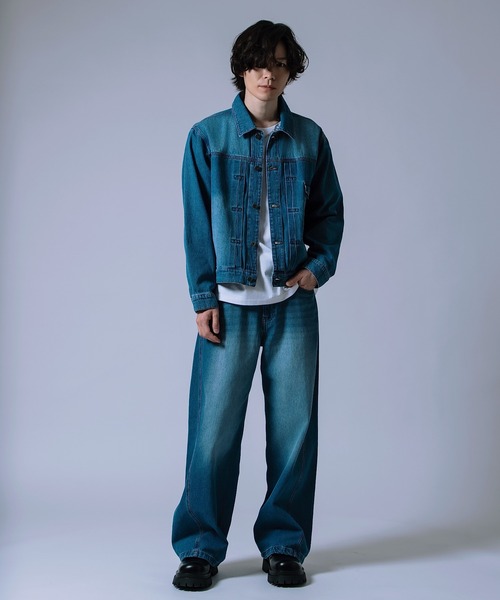 NULL（ヌル）の「【nl】【Unisex】ワイド フレア デニムパンツ（デニムパンツ・メンズ・ブラック/ブルー/サックスブルー/ブラック系・X-LARGE/LARGE/MEDIUM/SMALL）」の20枚目の写真