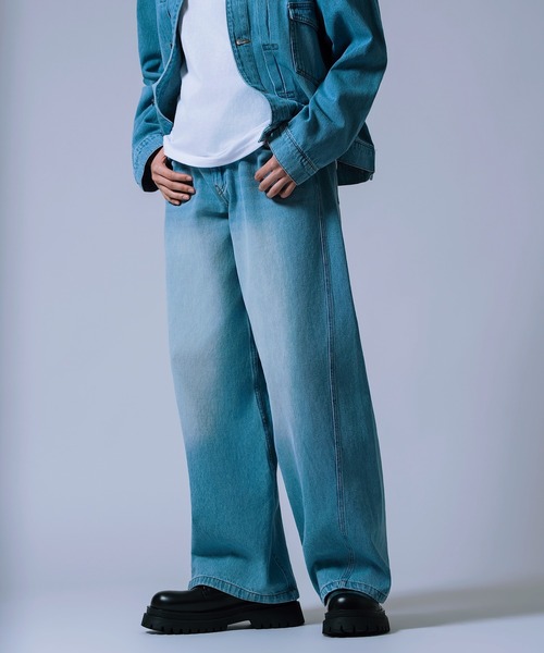 NULL（ヌル）の「【nl】【Unisex】ワイド フレア デニムパンツ（デニムパンツ・メンズ・ブラック/ブルー/サックスブルー/ブラック系・X-LARGE/LARGE/MEDIUM/SMALL）」の13枚目の写真