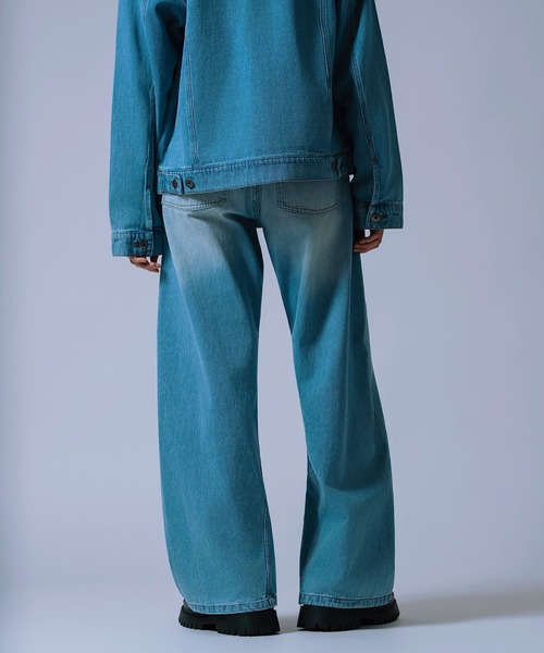 NULL（ヌル）の「【nl】【Unisex】ワイド フレア デニムパンツ（デニムパンツ・メンズ・ブラック/ブルー/サックスブルー/ブラック系・X-LARGE/LARGE/MEDIUM/SMALL）」の15枚目の写真