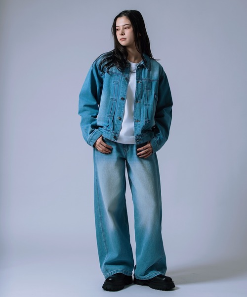 NULL（ヌル）の「【nl】【Unisex】ワイド フレア デニムパンツ（デニムパンツ・メンズ・ブラック/ブルー/サックスブルー/ブラック系・X-LARGE/LARGE/MEDIUM/SMALL）」の16枚目の写真