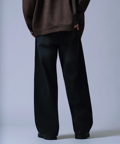 NULL（ヌル）の「【nl】【Unisex】ワイド フレア デニムパンツ（デニムパンツ・メンズ・ブラック/ブルー/サックスブルー/ブラック系・X-LARGE/LARGE/MEDIUM/SMALL）」の7枚目の写真