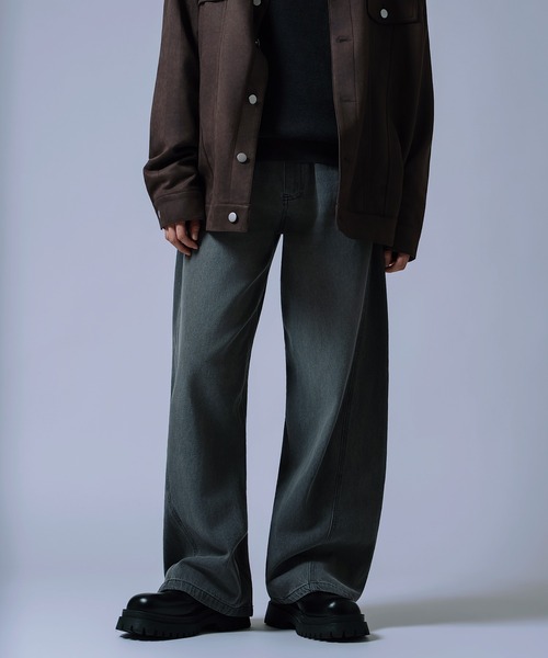 NULL（ヌル）の「【nl】【Unisex】ワイド フレア デニムパンツ（デニムパンツ・メンズ・ブラック/ブルー/サックスブルー/ブラック系・X-LARGE/LARGE/MEDIUM/SMALL）」の9枚目の写真