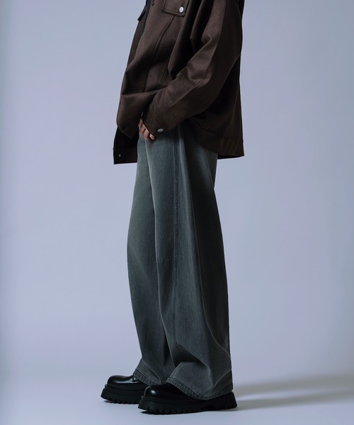 NULL（ヌル）の「【nl】【Unisex】ワイド フレア デニムパンツ（デニムパンツ・メンズ・ブラック/ブルー/サックスブルー/ブラック系・X-LARGE/LARGE/MEDIUM/SMALL）」の10枚目の写真