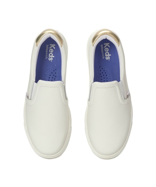 Keds（ケッズ）の「Keds ケッズ パーク スリップオン レザー オフホワイト（スニーカー・レディース・オフホワイト・22.5cm/24.0cm/25.0cm/23.0cm/23.5cm/24.5cm）」の3枚目の写真