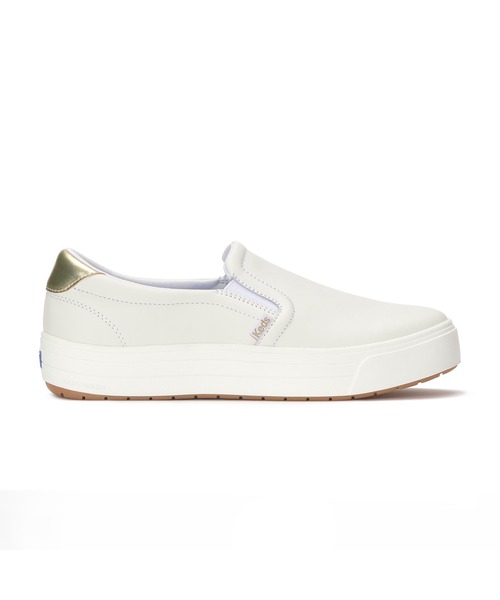 Keds（ケッズ）の「Keds ケッズ パーク スリップオン レザー オフホワイト（スニーカー・レディース・オフホワイト・22.5cm/24.0cm/25.0cm/23.0cm/23.5cm/24.5cm）」の2枚目の写真