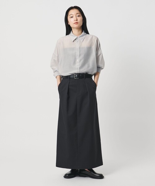 MARW UNITED ARROWS（マルゥ ユナイテッドアローズ）の「＜MARW UNITED ARROWS＞シアー シャツ（シャツ/ブラウス・レディース・モカ/ライトグレー/ホワイト・FREE）」の5枚目の写真