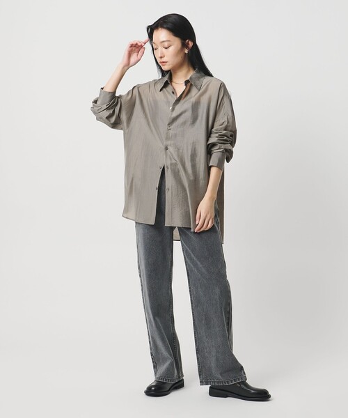MARW UNITED ARROWS（マルゥ ユナイテッドアローズ）の「＜MARW UNITED ARROWS＞シアー シャツ（シャツ/ブラウス・レディース・モカ/ライトグレー/ホワイト・FREE）」の11枚目の写真