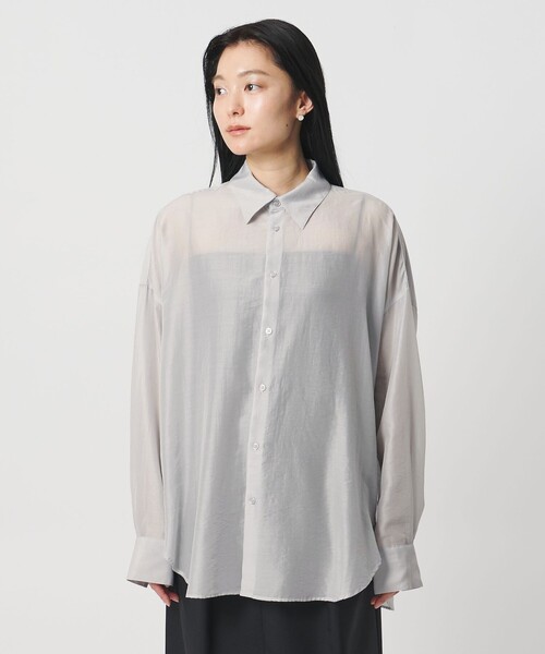 MARW UNITED ARROWS（マルゥ ユナイテッドアローズ）の「＜MARW UNITED ARROWS＞シアー シャツ（シャツ/ブラウス・レディース・モカ/ライトグレー/ホワイト・FREE）」の13枚目の写真