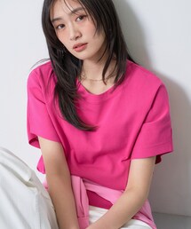 INDIVI（インディヴィ）の「【洗える／コットン】ドライタッチさらりニットT（ニット/セーター）」
