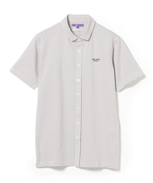 BEAMS GOLF(ビームスゴルフ)の「PURPLE LABEL / ストレッチ サッカー ギンガム シャツ(ポロシャツ・メンズ・ネイビー/サックスブルー/グレー・MEDIUM/SMALL/X-LARGE/LARGE)」の13枚目の写真