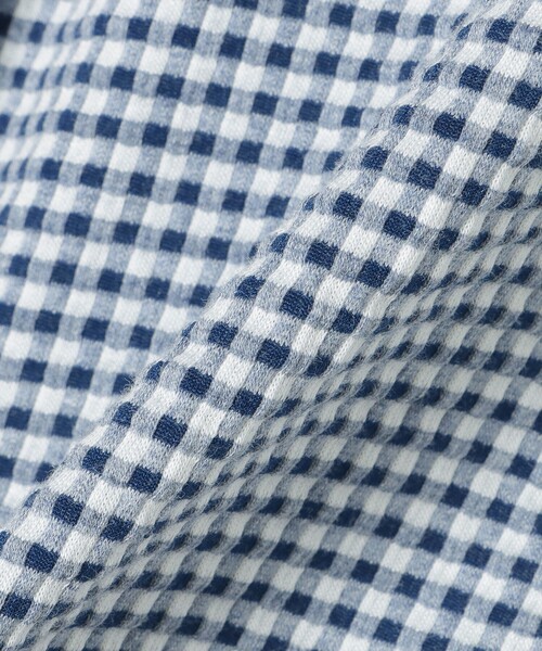 BEAMS GOLF(ビームスゴルフ)の「PURPLE LABEL / ストレッチ サッカー ギンガム シャツ(ポロシャツ・メンズ・ネイビー/サックスブルー/グレー・MEDIUM/SMALL/X-LARGE/LARGE)」の10枚目の写真
