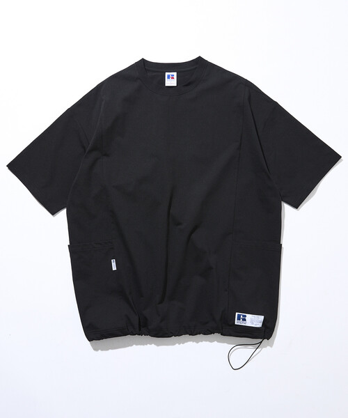 Russell Athletic（ラッセルアスレティック）の「限定展開 RUSSEL ATHLETIC×FREAK'S STORE/ラッセルアスレティック 別注 ビッグシルエット ヘムコード サイドポケット Tシャツ（Tシャツ/カットソー・メンズ・ホワイト/ブラック/グレイッシュベージュ/スミクロ・LARGE/MEDIUM/SMALL）」の11枚目の写真