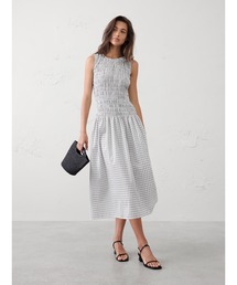 BANANA REPUBLIC FACTORY STORE シアサッカー スモッキング ワンピース