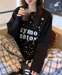スターメッセージプリントカットソー
