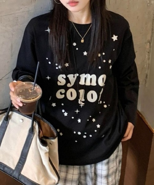 Vipoa(ヴィポア)の「スターメッセージプリントカットソー(Tシャツ/カットソー・レディース・ホワイト/ブラック・FREE)」の8枚目の写真