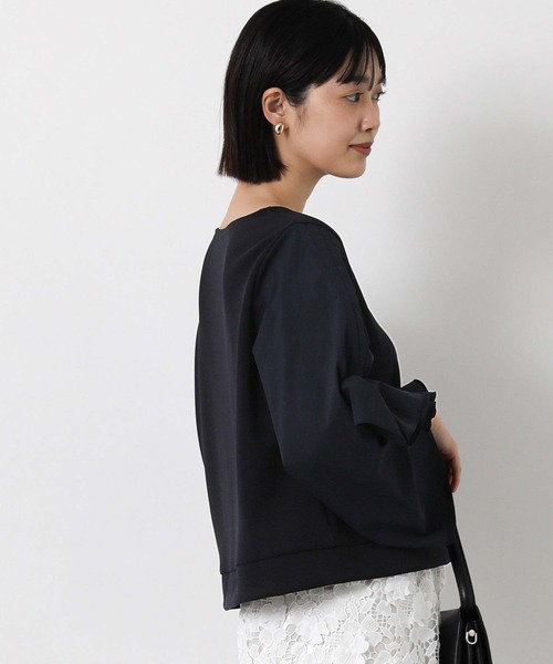 MARECHAL TERRE(マルシャルテル)の「ラッフルギャザー7分袖カットソー(Tシャツ/カットソー・レディース・オフホワイト/ネイビー・FREE)」の16枚目の写真