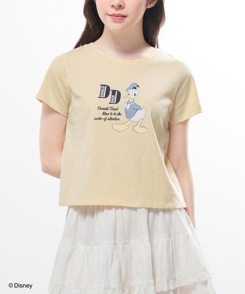 Honeys(ハニーズ)の「ディズニー/コンパクトTシャツ(Tシャツ/カットソー・レディース・ホワイト/ピンク/レッド/ブラック/イエロー・L/M/S)」の3枚目の写真