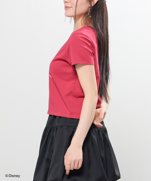 Honeys(ハニーズ)の「ディズニー/コンパクトTシャツ(Tシャツ/カットソー・レディース・ホワイト/ピンク/レッド/ブラック/イエロー・L/M/S)」の13枚目の写真