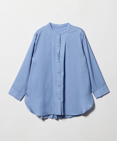 A DAY IN THE LIFE UNITED ARROWS(アデイインザライフユナイテッドアローズ)の「バックプリーツ チュニックシャツ 7分袖 <A DAY IN THE LIFE>(シャツ/ブラウス・レディース・その他1/ライトブルー/ライトグレー・FREE)」の3枚目の写真
