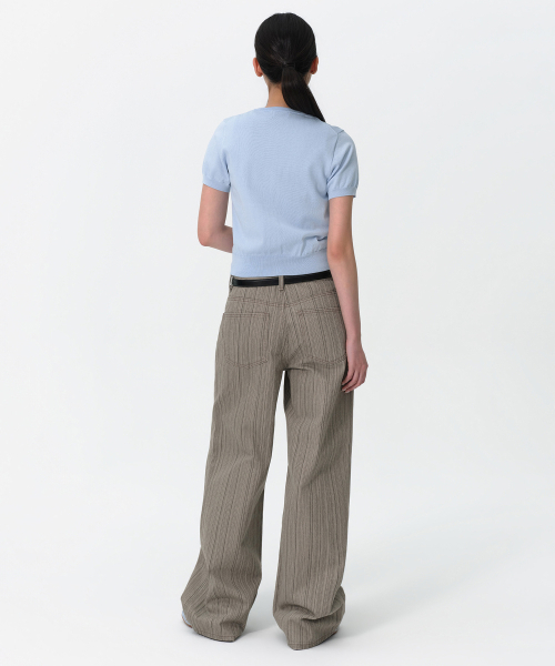 MUSINSA STANDARD WOMAN（ムシンサスタンダードウーマン）の「ウィメンズエッセンシャルラウンドネック半袖カーディガン[スカイブルー]（ニット/セーター・レディース・その他・X-SMALL/SMALL/MEDIUM/LARGE）」の3枚目の写真