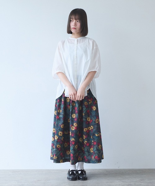 bulle de savon(ビュルデサボン)の「△すももプリント スカート(スカート・レディース・ブラック・FREE)」の7枚目の写真