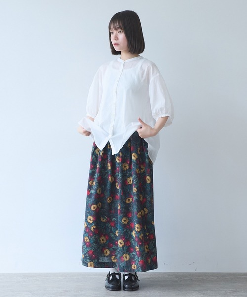 bulle de savon(ビュルデサボン)の「△すももプリント スカート(スカート・レディース・ブラック・FREE)」の9枚目の写真