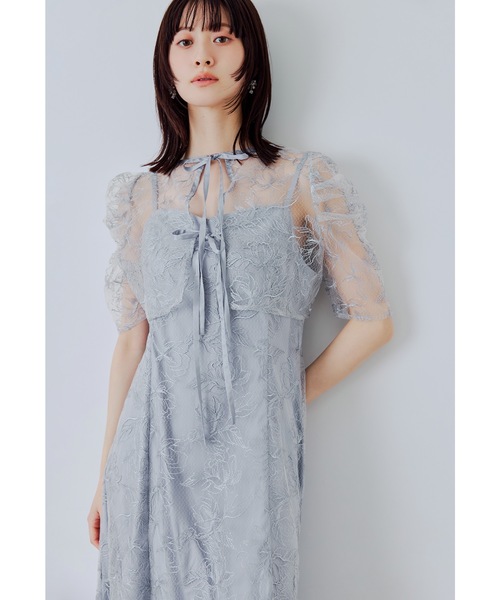 Fluffy sleeve pencil dress（ドレス）｜LE'RURE（リルアー）の