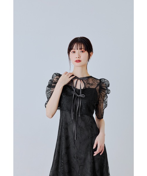 niana(ニアナ)の「シアーレースボレロセットドレス 2点セット キャミワンピース 結婚式 二次会 同窓会 入学式 卒業式 ディナー パーティードレス オケージョンドレス お呼ばれ(ドレス・レディース・ブラウン/グリーン/ブラック/ブルーグレー/ブラック系その他/ライトイエロー・S/M/L)」の15枚目の写真