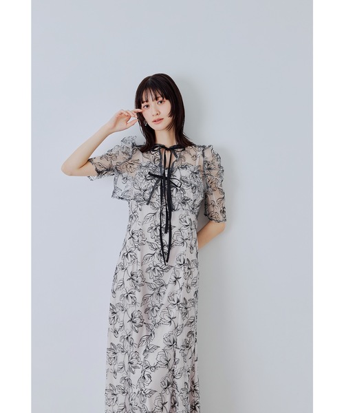 niana(ニアナ)の「シアーレースボレロセットドレス 2点セット キャミワンピース 結婚式 二次会 同窓会 入学式 卒業式 ディナー パーティードレス オケージョンドレス お呼ばれ(ドレス・レディース・ブラウン/グリーン/ブラック/ブルーグレー/ブラック系その他/ライトイエロー・S/M/L)」の7枚目の写真