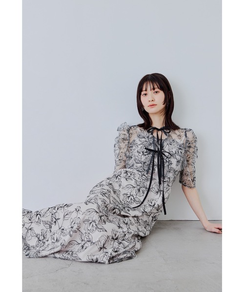 niana(ニアナ)の「シアーレースボレロセットドレス 2点セット キャミワンピース 結婚式 二次会 同窓会 入学式 卒業式 ディナー パーティードレス オケージョンドレス お呼ばれ(ドレス・レディース・ブラウン/グリーン/ブラック/ブルーグレー/ブラック系その他/ライトイエロー・S/M/L)」の13枚目の写真