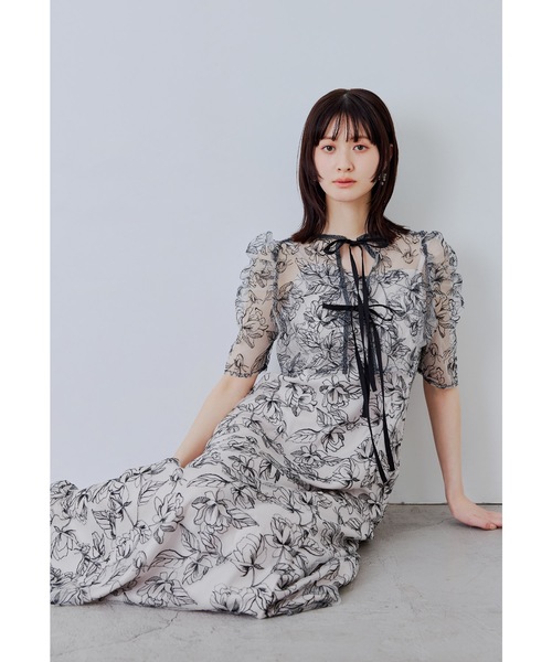 niana(ニアナ)の「シアーレースボレロセットドレス 2点セット キャミワンピース 結婚式 二次会 同窓会 入学式 卒業式 ディナー パーティードレス オケージョンドレス お呼ばれ(ドレス・レディース・ブラウン/グリーン/ブラック/ブルーグレー/ブラック系その他/ライトイエロー・S/M/L)」の14枚目の写真