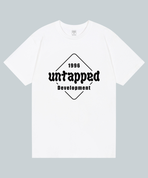 UNTAPPED STUDIO(アンタップドスタジオ)の「スクエアシグネチャーピュアコットンビッグオーバーフィット半袖Tシャツ2COLOR(Tシャツ/カットソー・メンズ・ブラック/ホワイト・S(90)/M(95)/XL/L)」の5枚目の写真