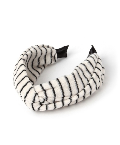 niko and...(ニコアンド)の「パイルボーダーカチューシャ(バレッタ/ヘアクリップ・レディース・ブラック/ホワイト・0)」の2枚目の写真