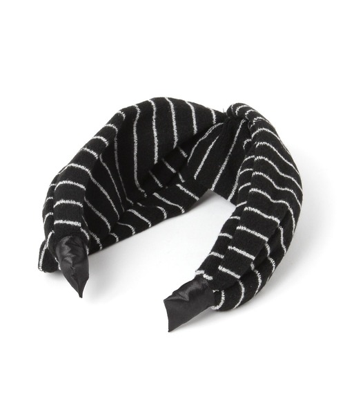 niko and...(ニコアンド)の「パイルボーダーカチューシャ(バレッタ/ヘアクリップ・レディース・ブラック/ホワイト・0)」の3枚目の写真