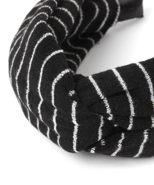 niko and...(ニコアンド)の「パイルボーダーカチューシャ(バレッタ/ヘアクリップ・レディース・ブラック/ホワイト・0)」の4枚目の写真