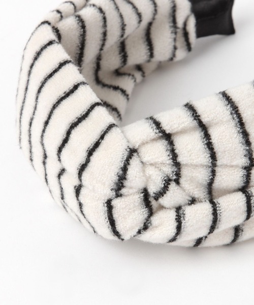 niko and...(ニコアンド)の「パイルボーダーカチューシャ(バレッタ/ヘアクリップ・レディース・ブラック/ホワイト・0)」の6枚目の写真