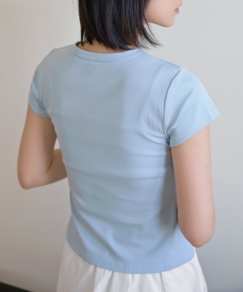 UNE MANSION(ユヌマンション)の「パステルナンバリングプリント半袖Tシャツ(Tシャツ/カットソー・レディース・ホワイト/イエロー/スカイブルー/グレー・FREE)」の20枚目の写真