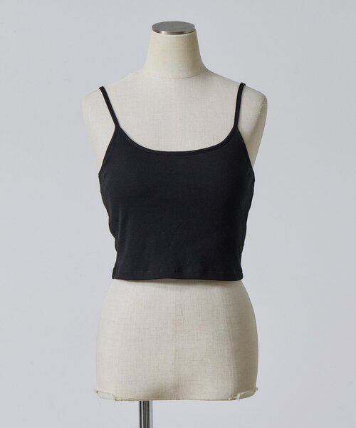 goocy（グーシー）の「【冷感】カップ付きショートキャミ（キャミソール・レディース・ホワイト/グレー/ブラック・FREE）」の2枚目の写真