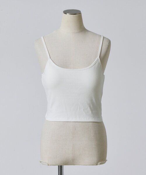 goocy（グーシー）の「【冷感】カップ付きショートキャミ（キャミソール・レディース・ホワイト/グレー/ブラック・FREE）」の4枚目の写真