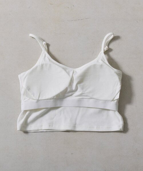 goocy（グーシー）の「【冷感】カップ付きショートキャミ（キャミソール・レディース・ホワイト/グレー/ブラック・FREE）」の5枚目の写真