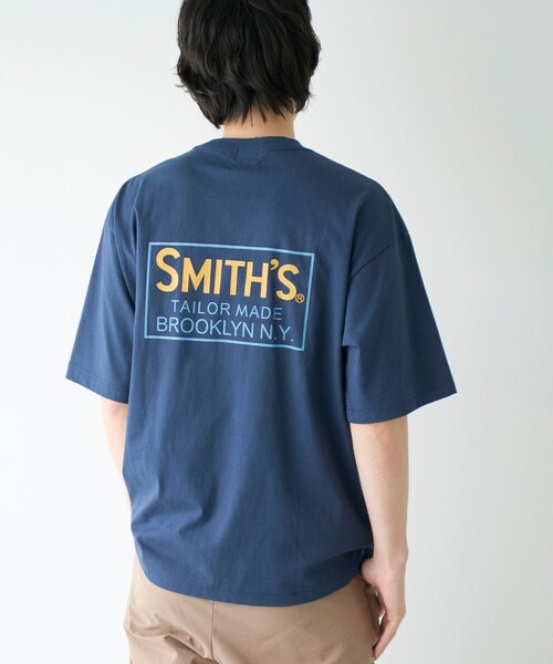 SMITH'S AMERICAN(スミスアメリカン)の「SMITH'S(スミス)別注ポケット付きプリント半袖Tシャツ(Tシャツ/カットソー・メンズ・ブラック/ネイビー/ホワイト/ナチュラル/ダークブラウン/マスタード・S/M/L/XL)」の5枚目の写真