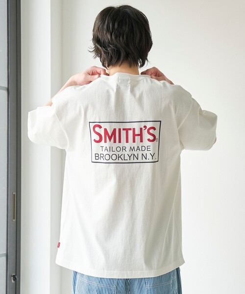 SMITH'S AMERICAN(スミスアメリカン)の「SMITH'S(スミス)別注ポケット付きプリント半袖Tシャツ(Tシャツ/カットソー・メンズ・ブラック/ネイビー/ホワイト/ナチュラル/ダークブラウン/マスタード・S/M/L/XL)」の12枚目の写真