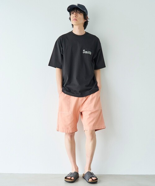 SMITH'S AMERICAN(スミスアメリカン)の「SMITH'S(スミス)別注ポケット付きプリント半袖Tシャツ(Tシャツ/カットソー・メンズ・ブラック/ネイビー/ホワイト/ナチュラル/ダークブラウン/マスタード・S/M/L/XL)」の13枚目の写真