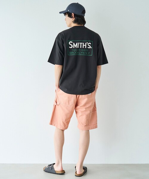 SMITH'S AMERICAN(スミスアメリカン)の「SMITH'S(スミス)別注ポケット付きプリント半袖Tシャツ(Tシャツ/カットソー・メンズ・ブラック/ネイビー/ホワイト/ナチュラル/ダークブラウン/マスタード・S/M/L/XL)」の14枚目の写真