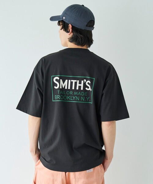 SMITH'S AMERICAN(スミスアメリカン)の「SMITH'S(スミス)別注ポケット付きプリント半袖Tシャツ(Tシャツ/カットソー・メンズ・ブラック/ネイビー/ホワイト/ナチュラル/ダークブラウン/マスタード・S/M/L/XL)」の16枚目の写真