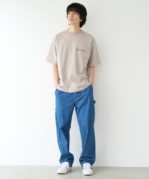 SMITH'S AMERICAN(スミスアメリカン)の「SMITH'S(スミス)別注ポケット付きプリント半袖Tシャツ(Tシャツ/カットソー・メンズ・ブラック/ネイビー/ホワイト/ナチュラル/ダークブラウン/マスタード・S/M/L/XL)」の17枚目の写真