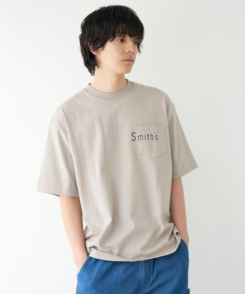 SMITH'S AMERICAN(スミスアメリカン)の「SMITH'S(スミス)別注ポケット付きプリント半袖Tシャツ(Tシャツ/カットソー・メンズ・ブラック/ネイビー/ホワイト/ナチュラル/ダークブラウン/マスタード・S/M/L/XL)」の19枚目の写真