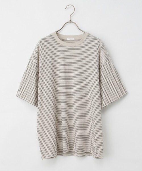 Honeys(ハニーズ)の「【UVカット】ボーダーゆるTシャツ(Tシャツ/カットソー・レディース・ネイビー×ホワイト/グリーン系その他/ベージュ系その他・L/LL/M/S)」の13枚目の写真