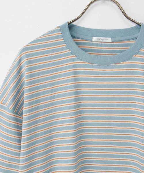 Honeys(ハニーズ)の「【UVカット】ボーダーゆるTシャツ(Tシャツ/カットソー・レディース・ネイビー×ホワイト/グリーン系その他/ベージュ系その他・L/LL/M/S)」の16枚目の写真